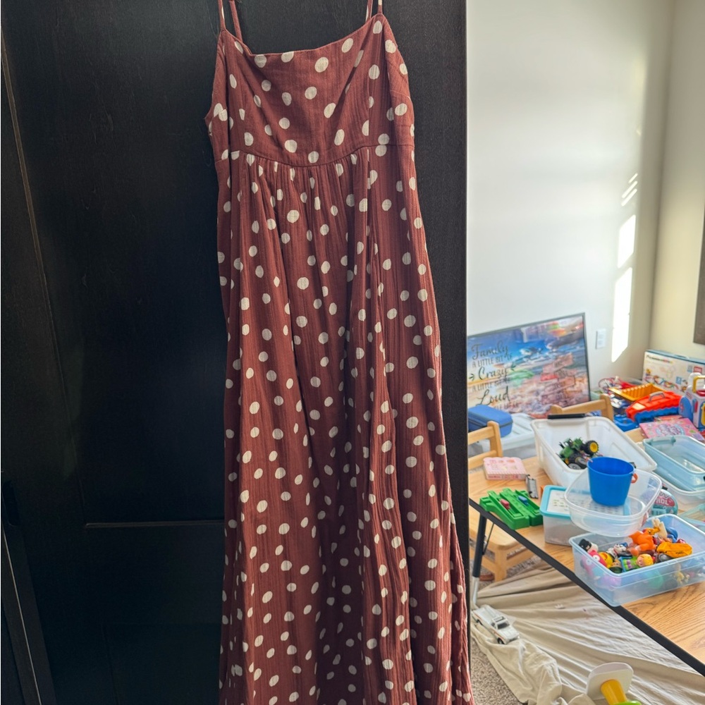 Abercrombie & Fitch Rust Dress with White Dots